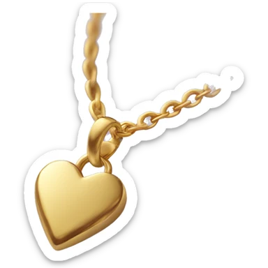 dainty gold heart necklace sticker