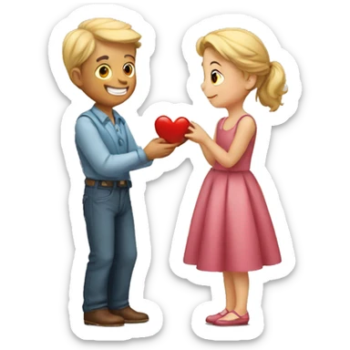 young child and old lovers sticker