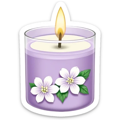 Light purple bath and body works small white floral line art candleLight purple bath and body works small white floral line art candleLight purple bath and body works small floral line art design candle sticker