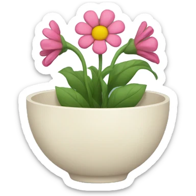 Flowers in a bowl sticker