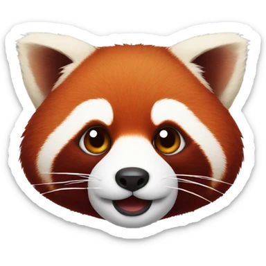 Red panda face sticker