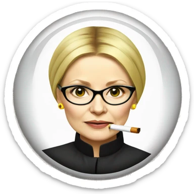 Yulia Tymoshenko smokes a cigarette  sticker