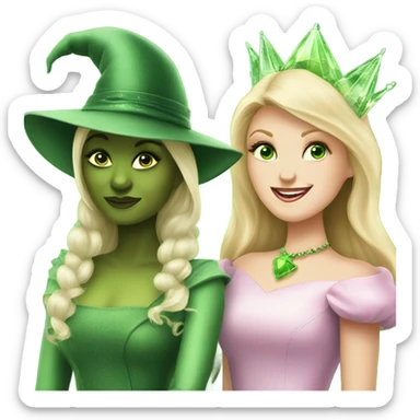 elphaba and glinda sticker