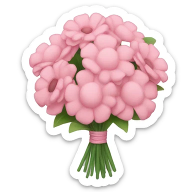 pink flower bouquet sticker