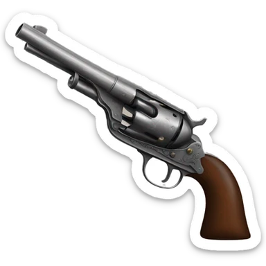 civil war revolver sticker