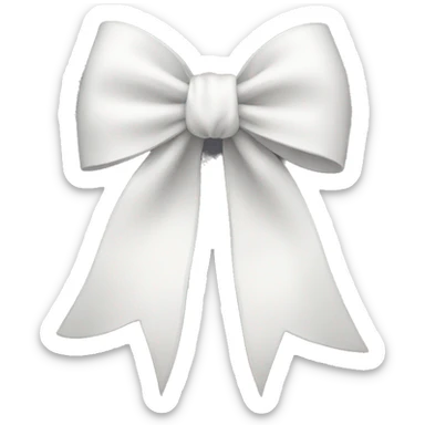 White bow  sticker