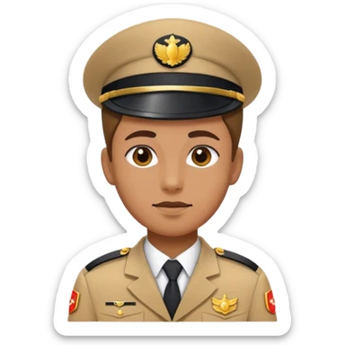 seseorang dengn headhon di kepala menggunakan seragam atau jas  sticker