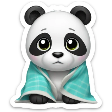 Panda with blanket  sticker