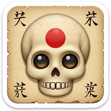 papyrus, japanese text on it sticker