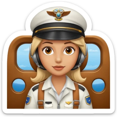 Girl in plane sticker
