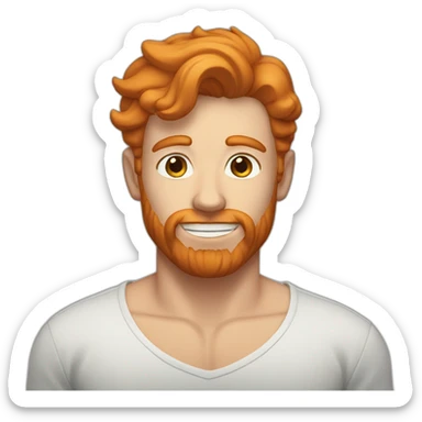 Ginger haired hunk sticker