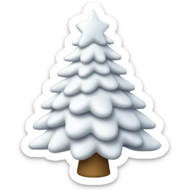 White Christmas tree  sticker