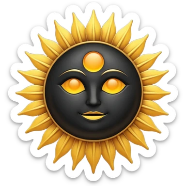 Gothic sun without face sticker