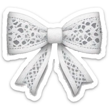 White lace bow sticker