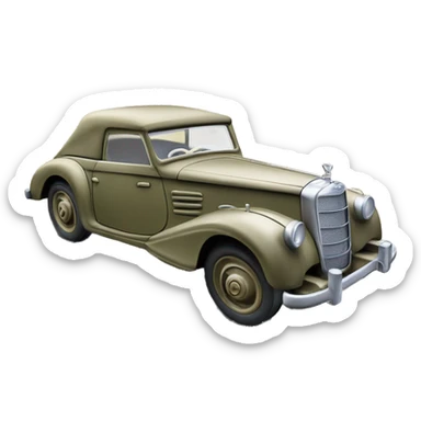  1943 hot wheels WW2 Mercedes German Staff Officer’s Car sticker