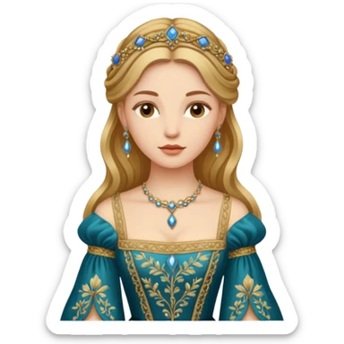  portrait of a Renaissance woman sticker