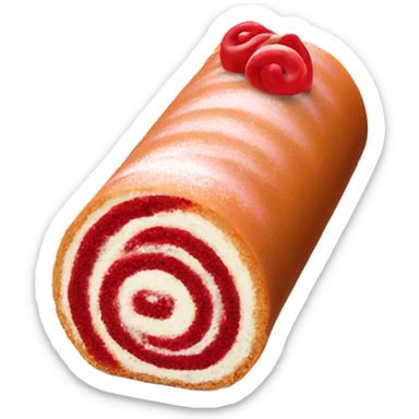 Red tea flavored Swiss roll sticker