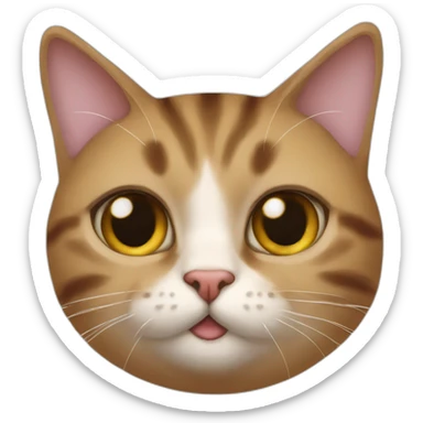 flared nostril cat sticker