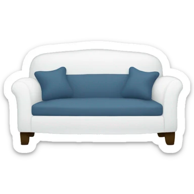 A comfy couch silhouette in Slate Blue, with a white throw blanket using #6A5ACD sticker