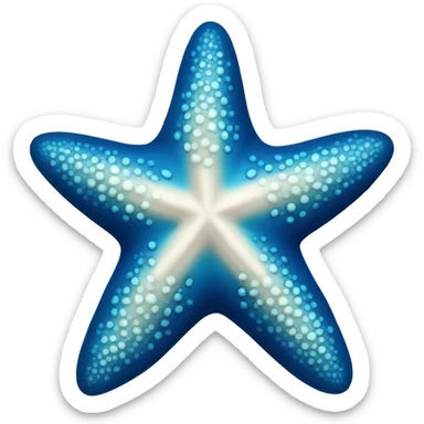 symmetry blue starfish  sticker