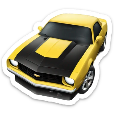 yellow and black chevy camaro sticker