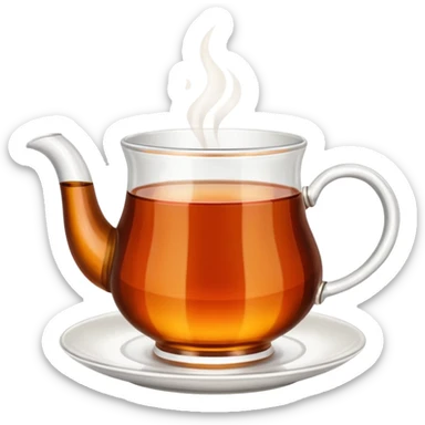 Turkish tea in the turkish tea cup sticker