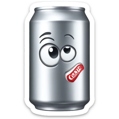 silver coke can sticker