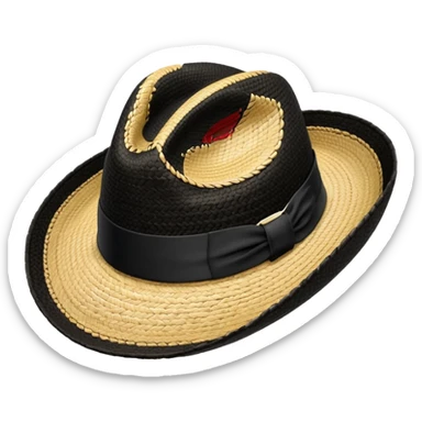 Colombian Sombrero Voltiao black and beige sticker