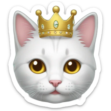 Drunken kitty with a tiara sticker