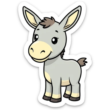 smiling donkey  sticker