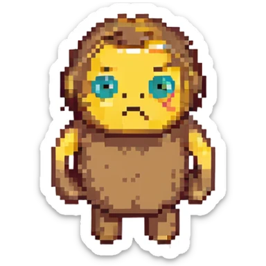 emoji character shrugging with a confused expression, representing 'idk' sticker