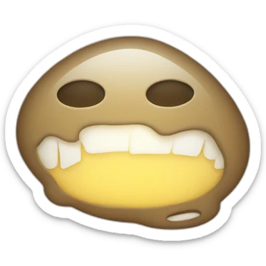 blob emoji style yawn sticker