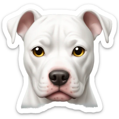 White pitbull sticker