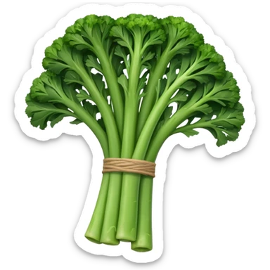 a long slender bunch of green broccolini sticker