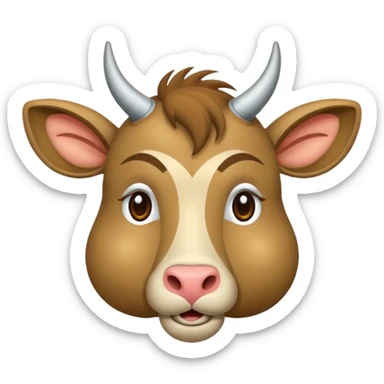 Slede getrokken door een eland sticker