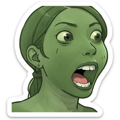 girl choking ￼ sticker