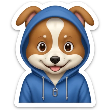 Dog wearing hoodies  sticker