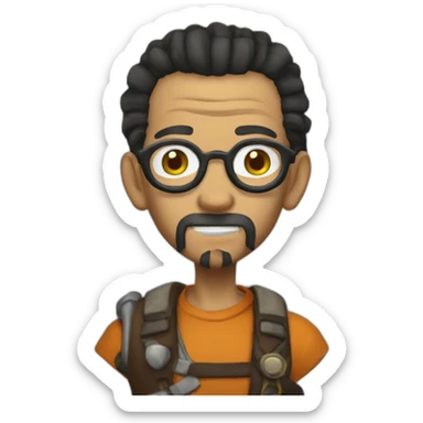 Usopp as gordon freeman sticker