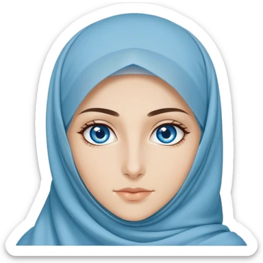 Turkish beautiful finish Konya girl blue eyes with niqab sticker