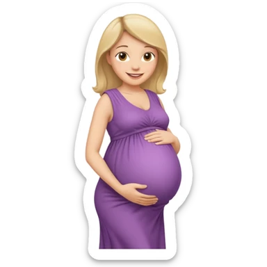 Una mamá embarazada de caba sticker