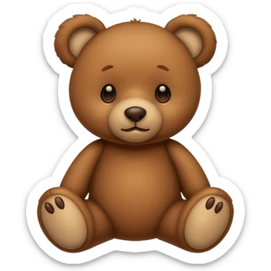 Brow Teddy bear sticker