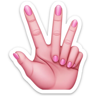Pink hand middle finger  sticker