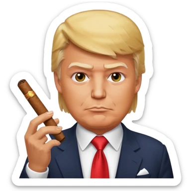 donald trump with a cigar sticker
