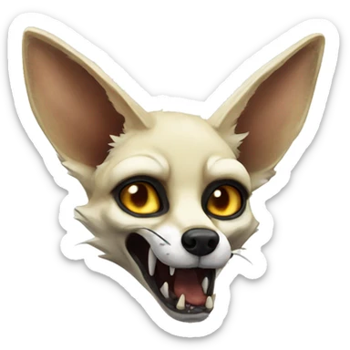 zombie fennec fox sticker
