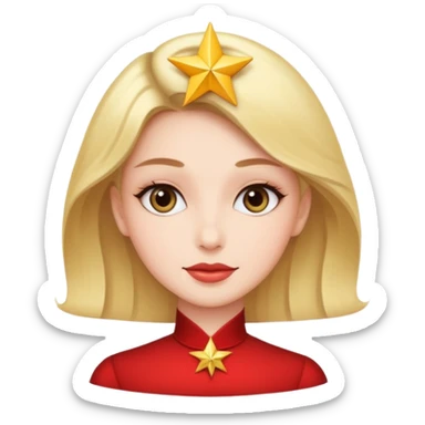 PAINTING ARTIST V.I.P WOMEN WITH A STAR IN THE BACK GROUND sticker