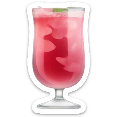 Cocktail with pink flowers sticker