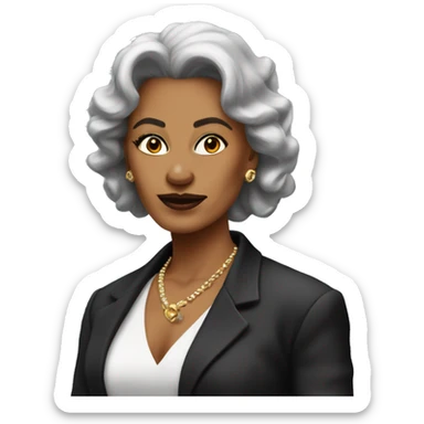 Realistic 90s mob wife sticker