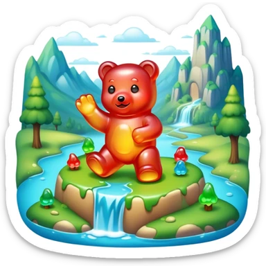  gummy bear  candy  magical landscape sticker