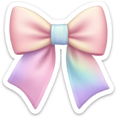pastel bow sticker