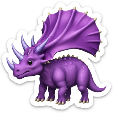 Purple Triceratops emoji sticker